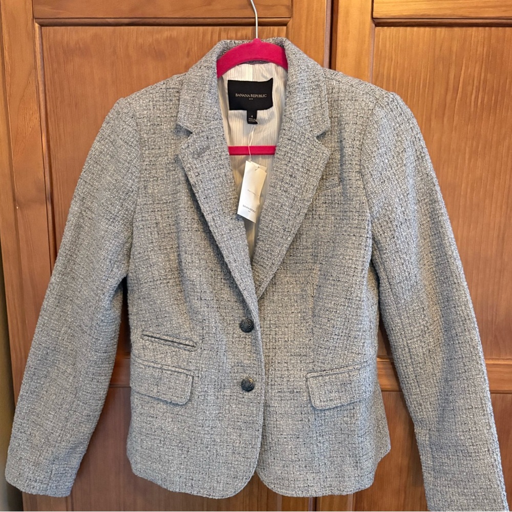 Banana Republic Light Gray Blazer Jacket New